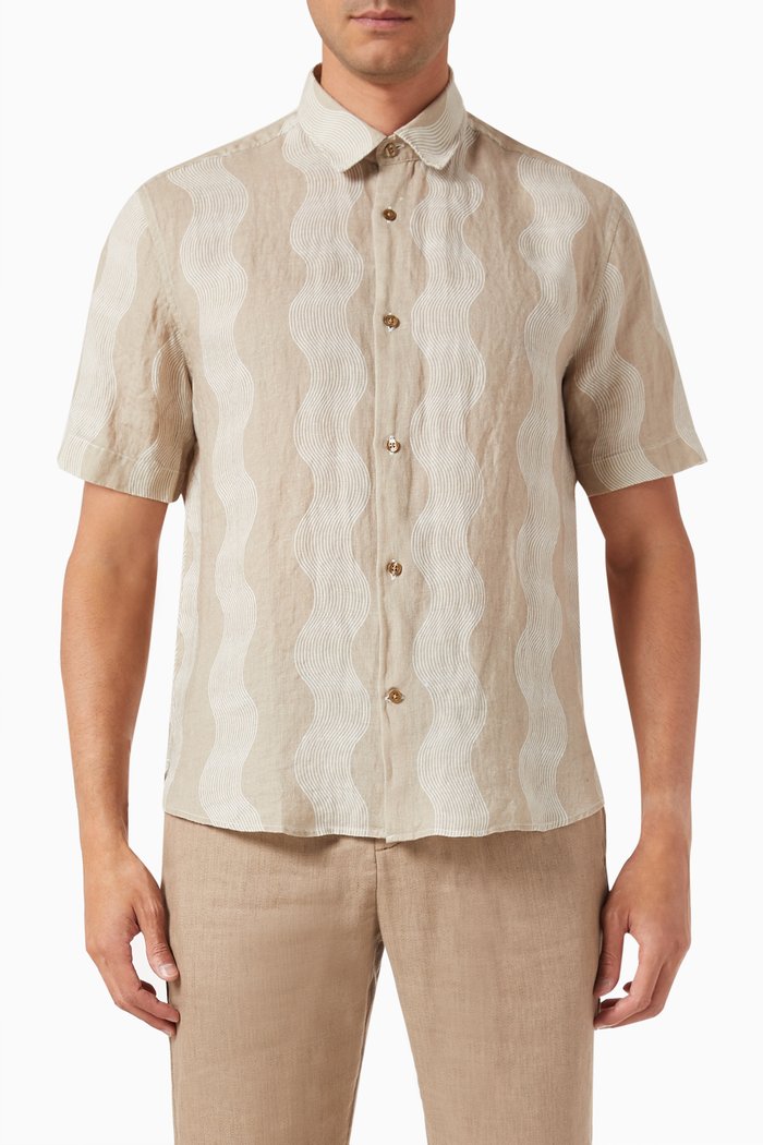

Castro Cabana Shirt in Linen, Neutral