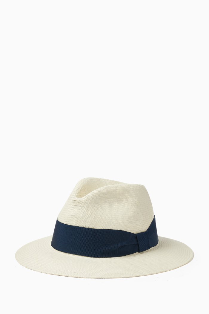 

Rafael Panama Hat in Toquilla Straw, Blue
