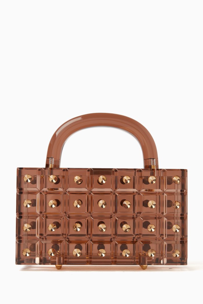 

Lou Lou Clear Top-handle Bag in Acrylic, Brown