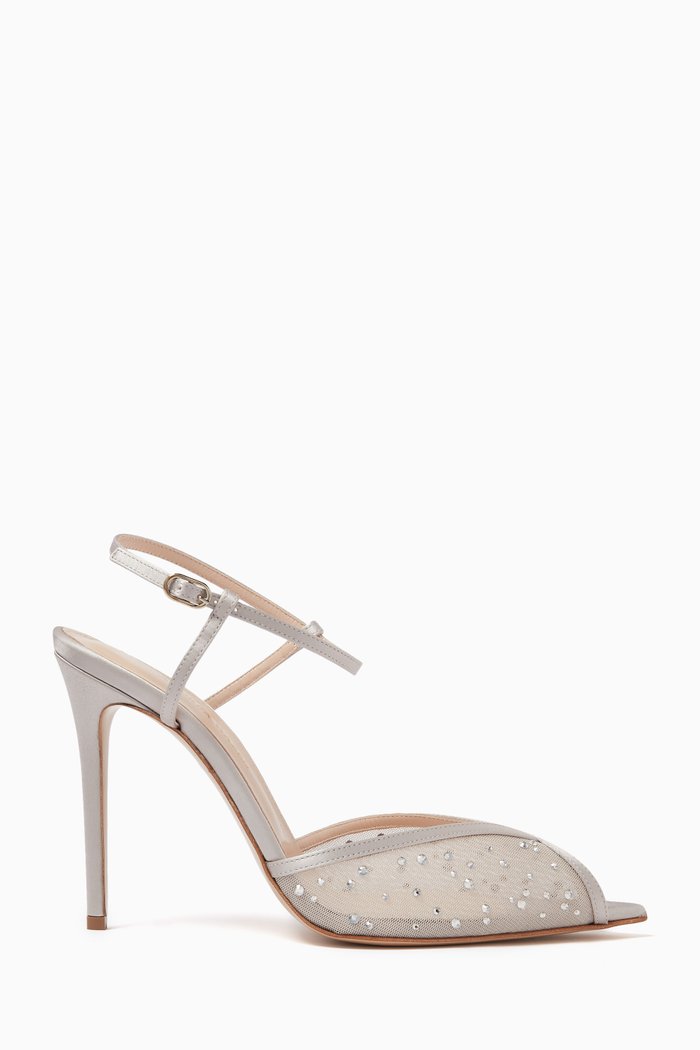 

Katy Pumps in Satin, Silver