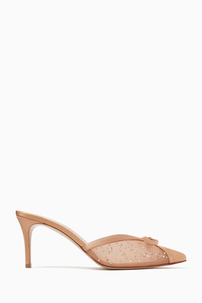 

Kris 75 Mule in Satin, Brown