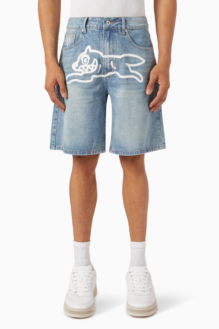 

Running Dog Shorts in Denim, Blue