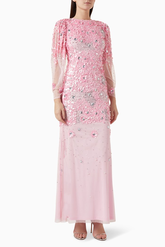 

Sequin-embellished Maxi Dress, Pink