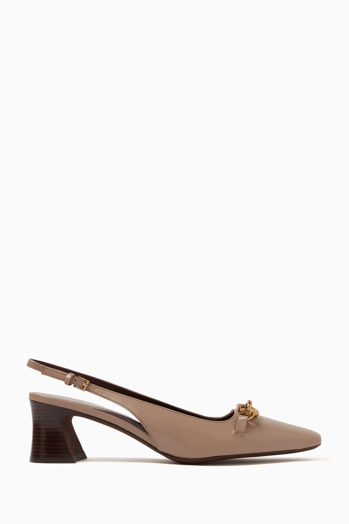 

Jessa 55 Slingback Pumps in Patent Leather, Brown