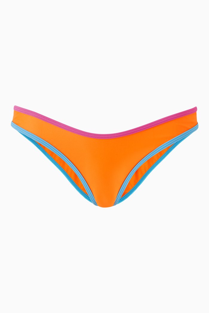 

The 90's Duo Bikini Briefs in Matte Lycra, Orange