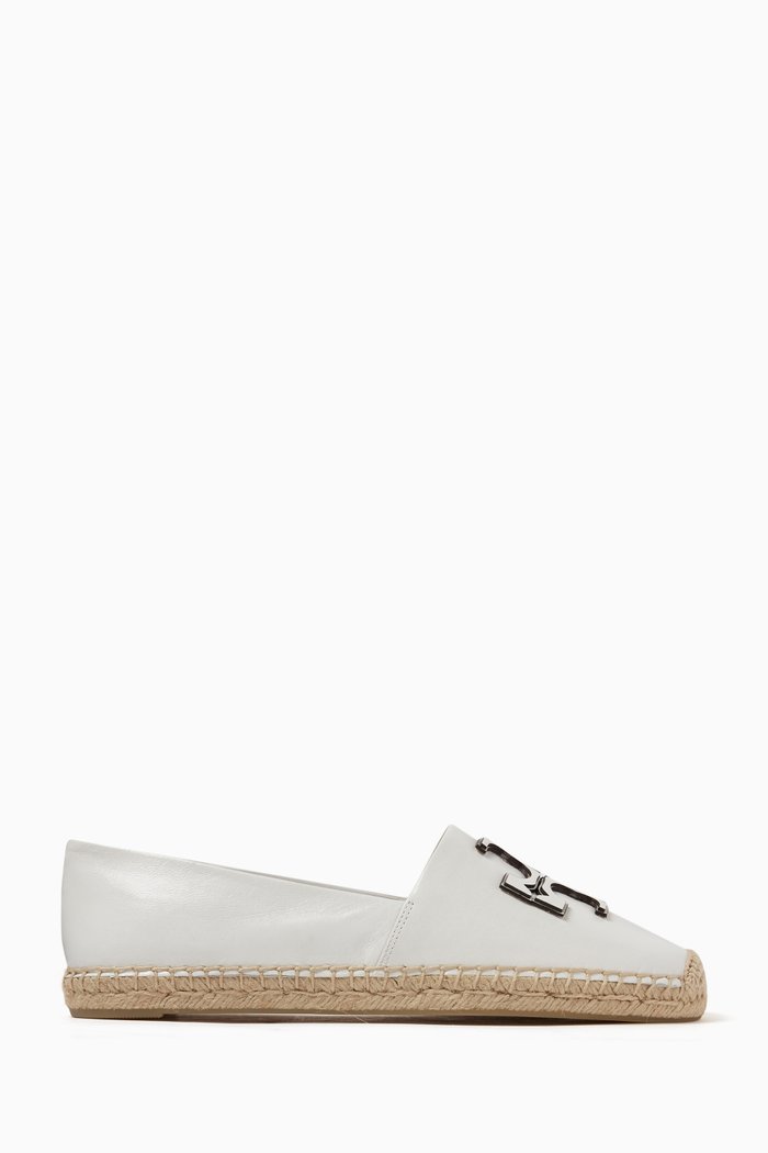 

Eleanor Espadrilles in Leather, White