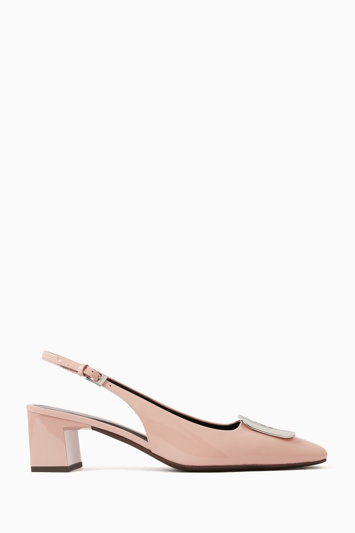 Georgia 55 Slingback Sandals in Nappa Leather, Pink