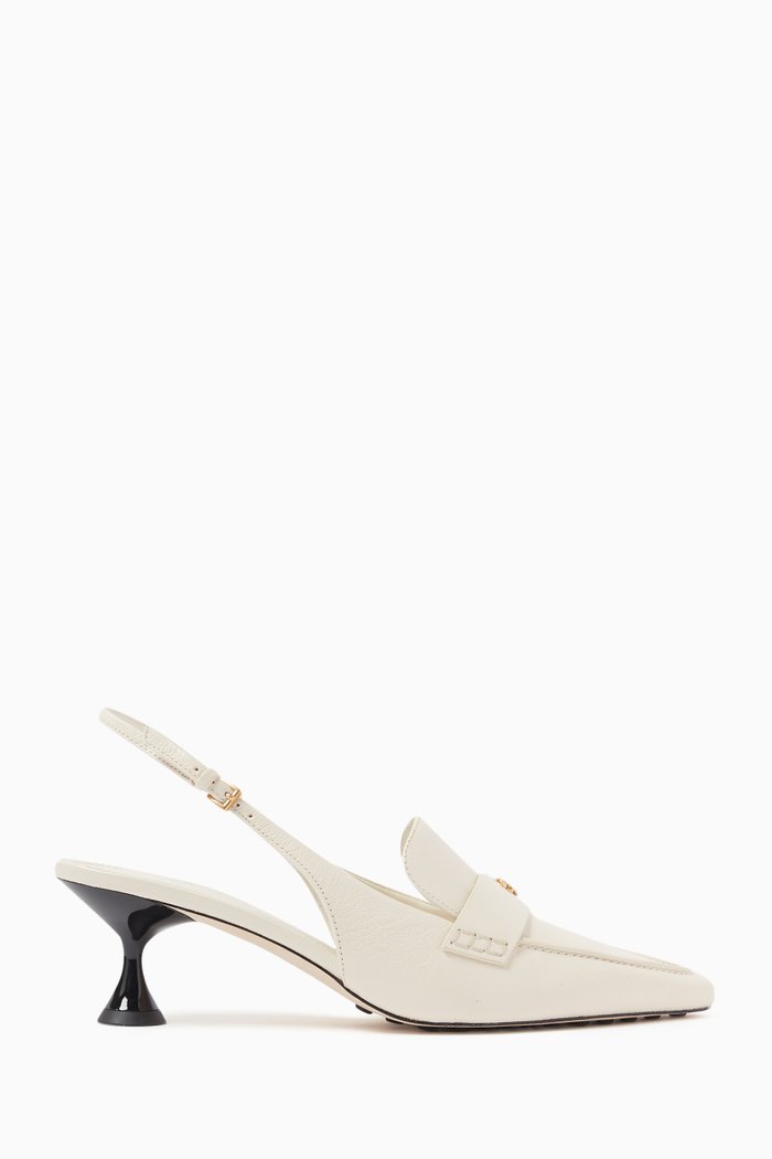 Ballet 55 Slingback Pumps in Leather, White