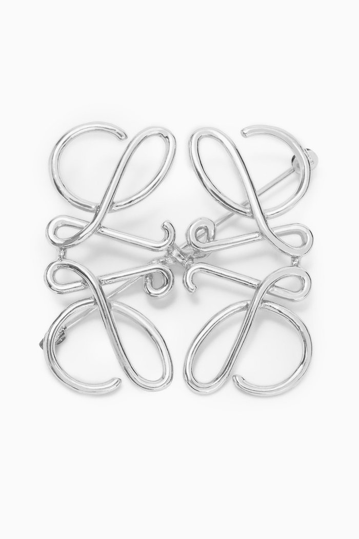 Anagram Brooch in Metal, Silver