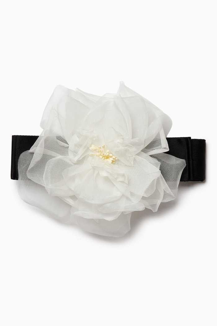 Floral Motif choker in Silk, Multicolour