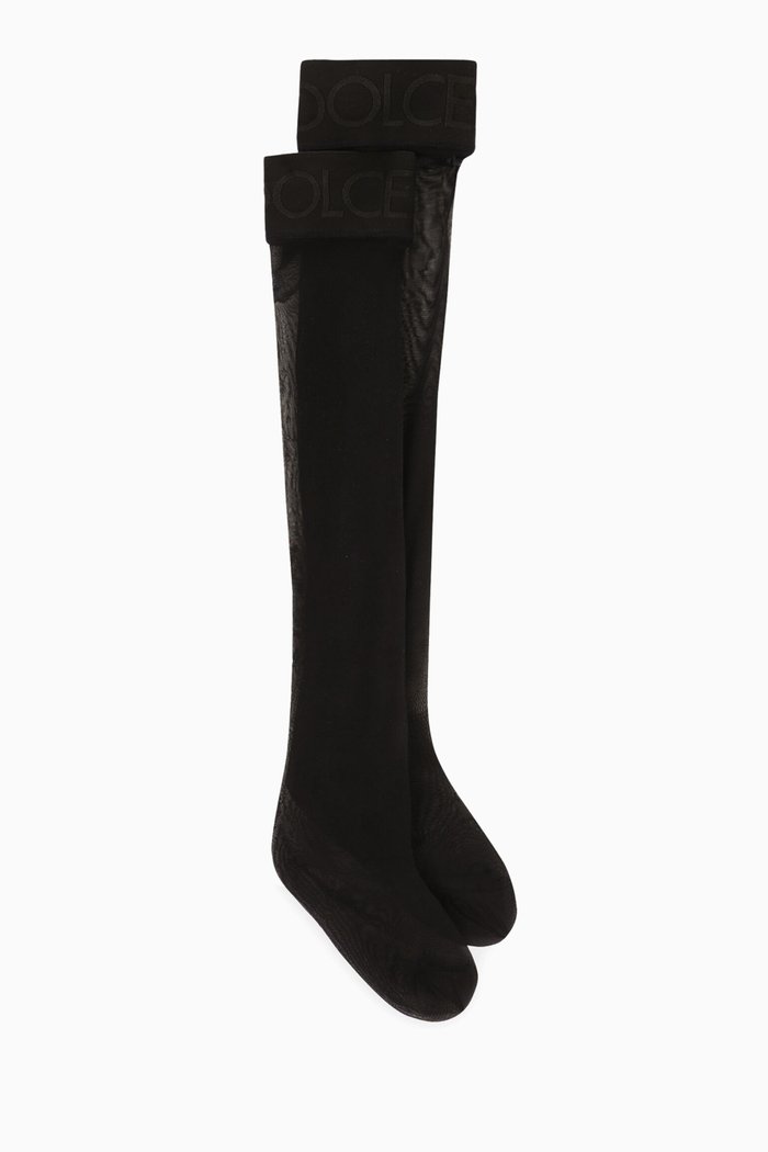 

Hold-up Stockings in Nylon, Black