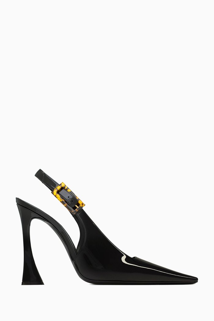 

Dune 110 Slingback Pumps in Patent Leather, Black