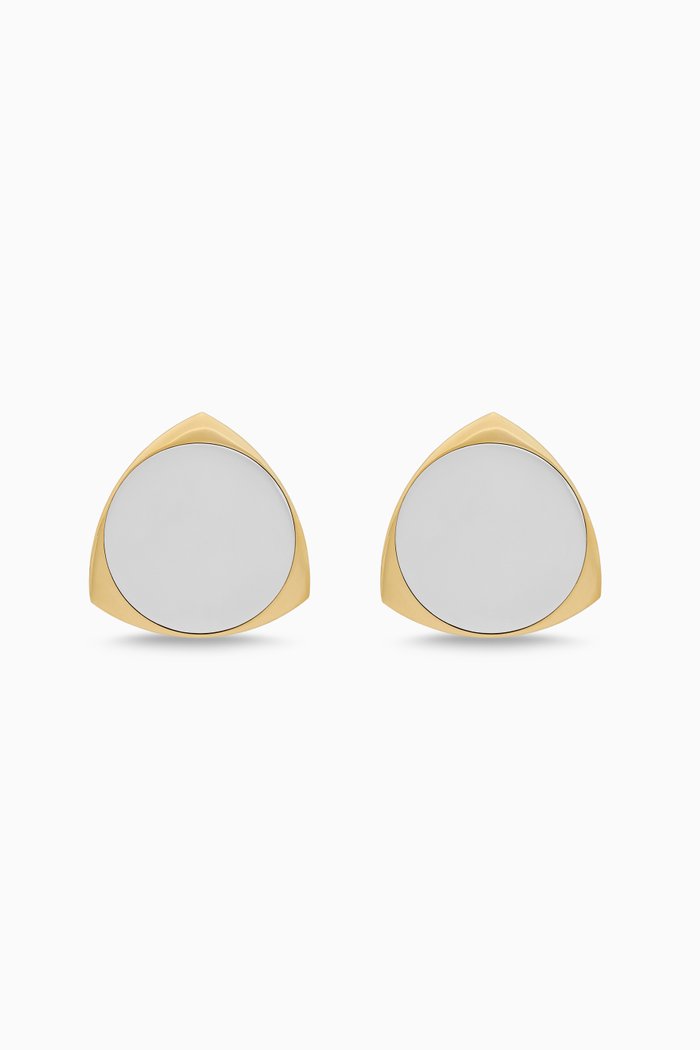 

Shield Clip-on Earrings in Metal, Silver