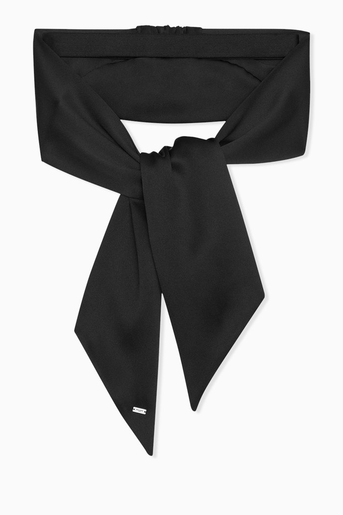 Headband in Silk-satin, Black