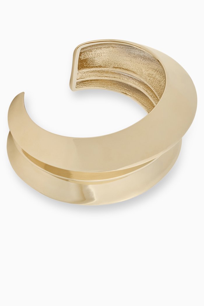 Stacked Cuff in Metal, Gold