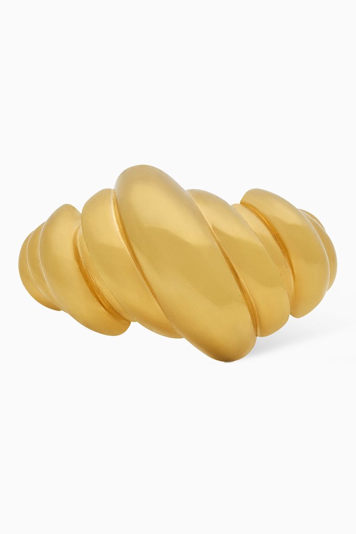 

Tornado Cuff Bracelet in Brass, Gold