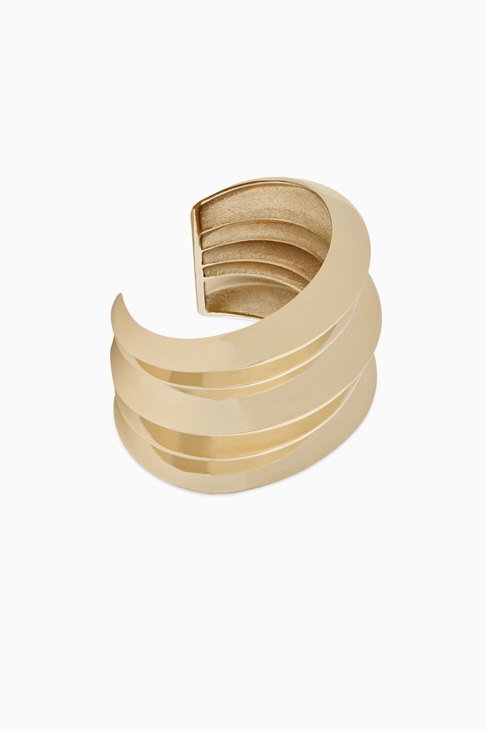 

Stacked Cuff in Brass, Gold