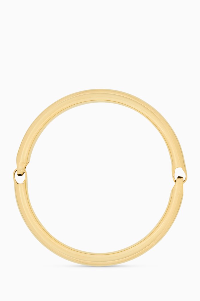 

Tube Choker Necklace in Brass, Gold