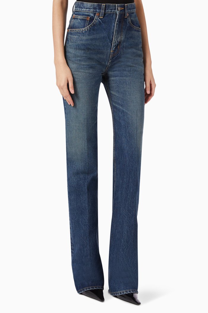 Clyde Wide-leg Jeans in Denim, Blue