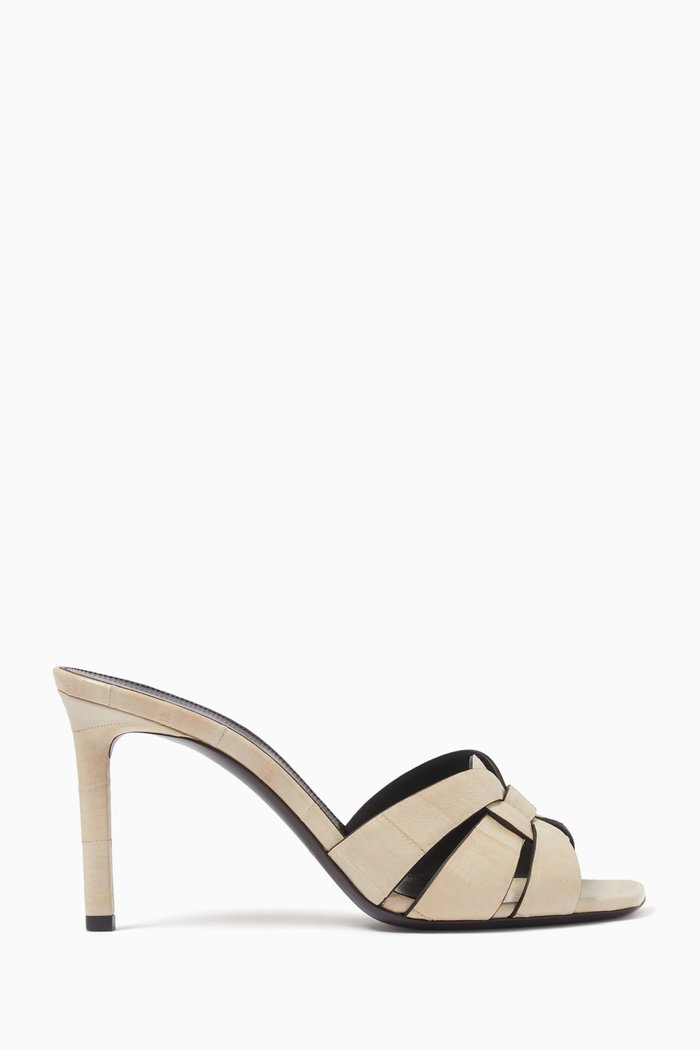 

Tribute 85 mules in Eel Leather, White