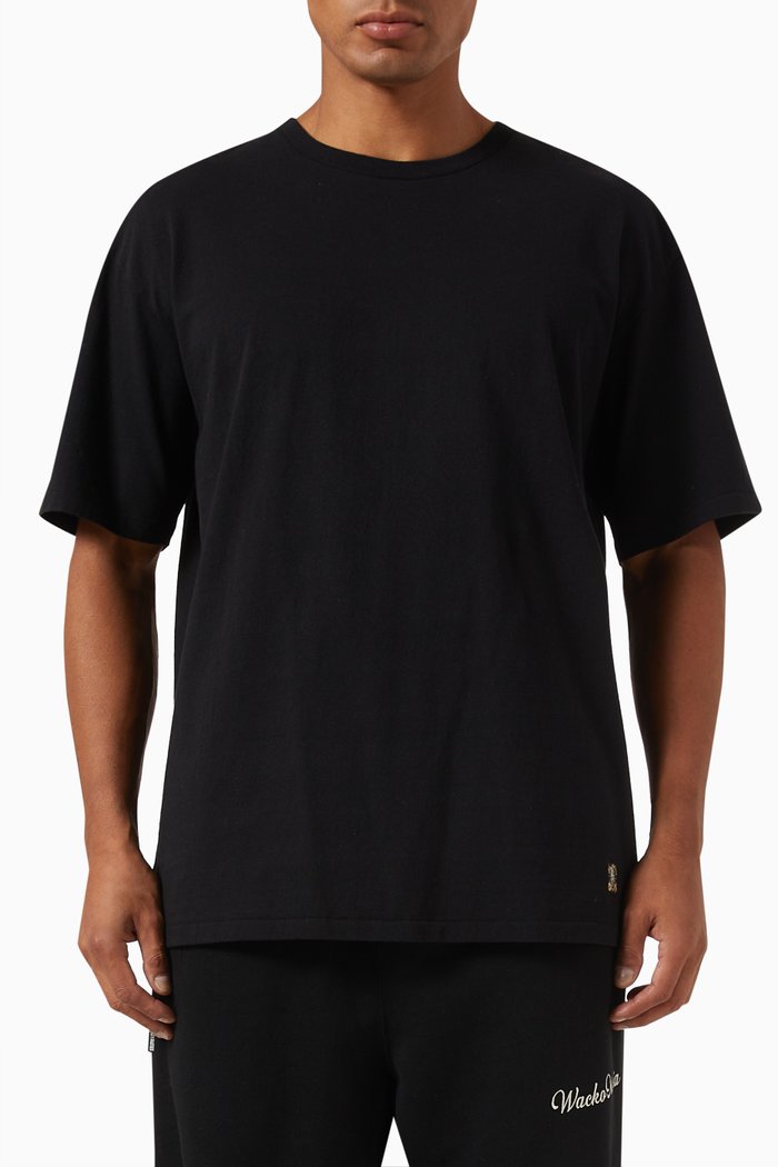 

Washed Logo T-shirt in Cotton, Black