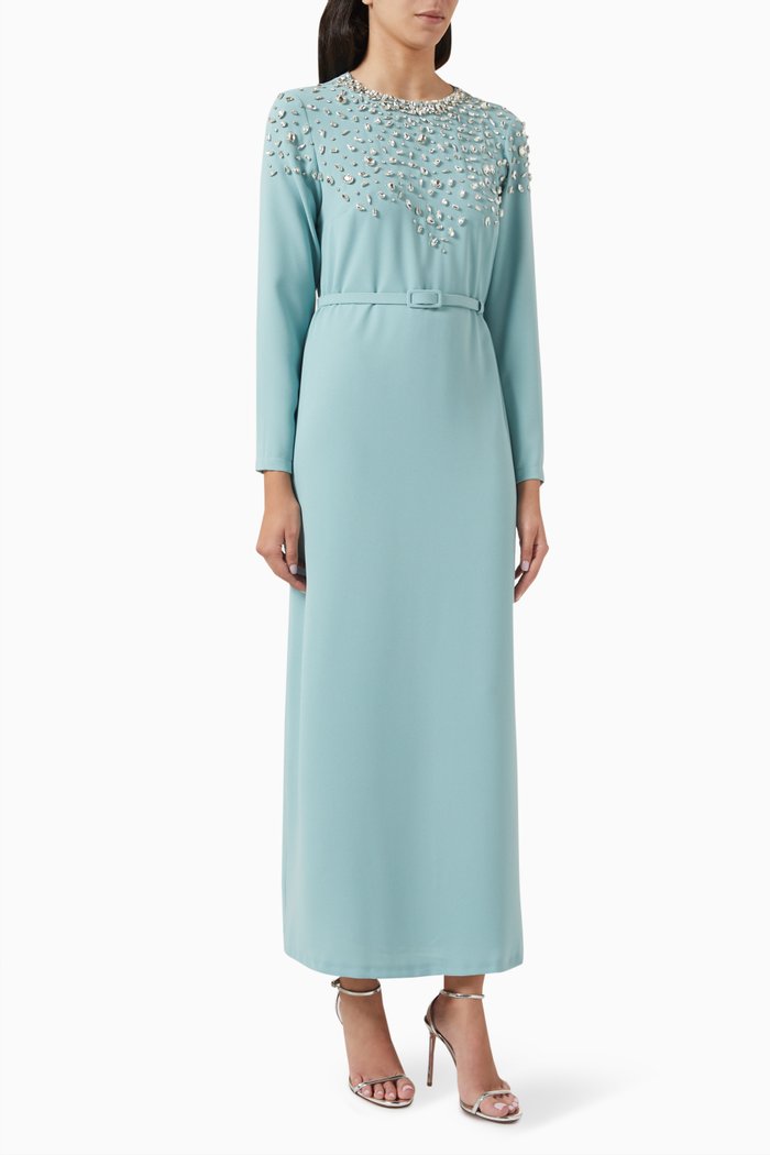 

Crystal-embellished Dress, Green