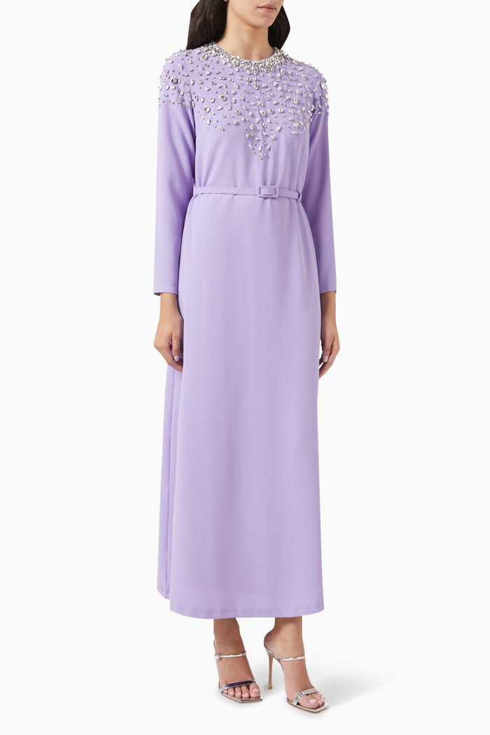 

Crystal-embellished Dress, Purple