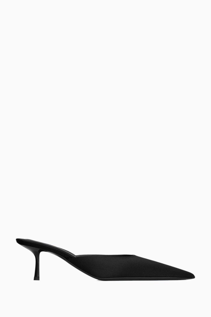 

Barbara 55 Mules in Satin-crepe, Black