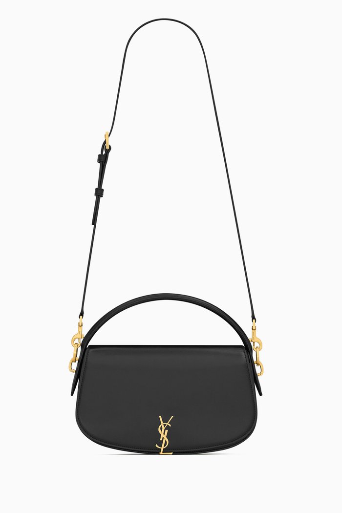 

Voltaire Half-moon Shoulder Bag in Calfskin, Black