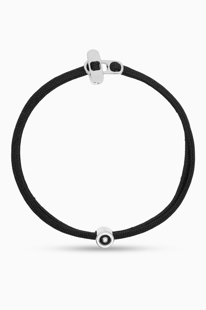 

Opus Sapphire Rope Bracelet in Sterling Silver, Black