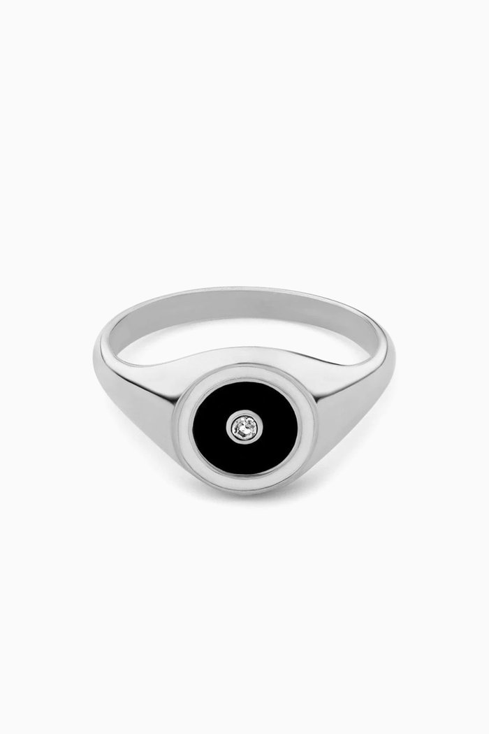 

Opus Sapphire Ring in Sterling Silver, Black