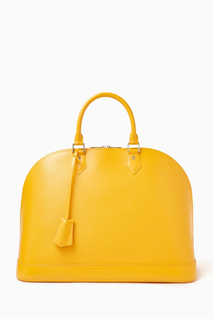 Mimosa Alma GM Bag in Epi Leather, Yellow