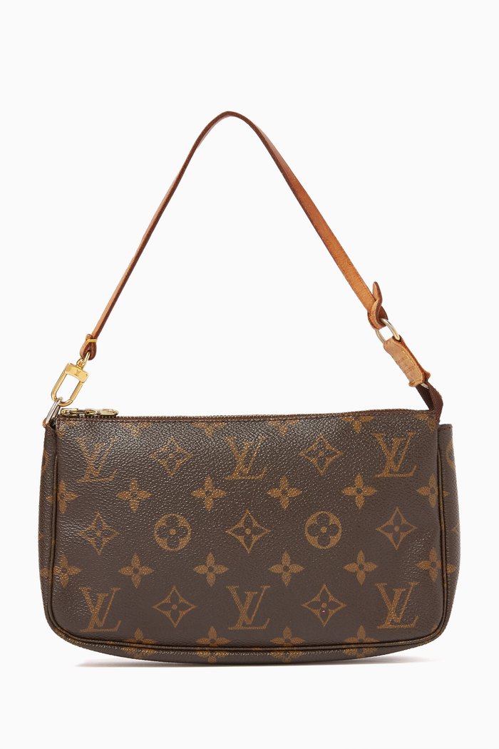 

Pochette Accessoires Bag in Monogram Canvas, Brown
