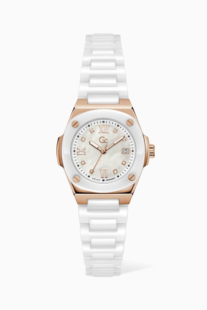 

Coussin Shape Quartz Watch, 30mm, White