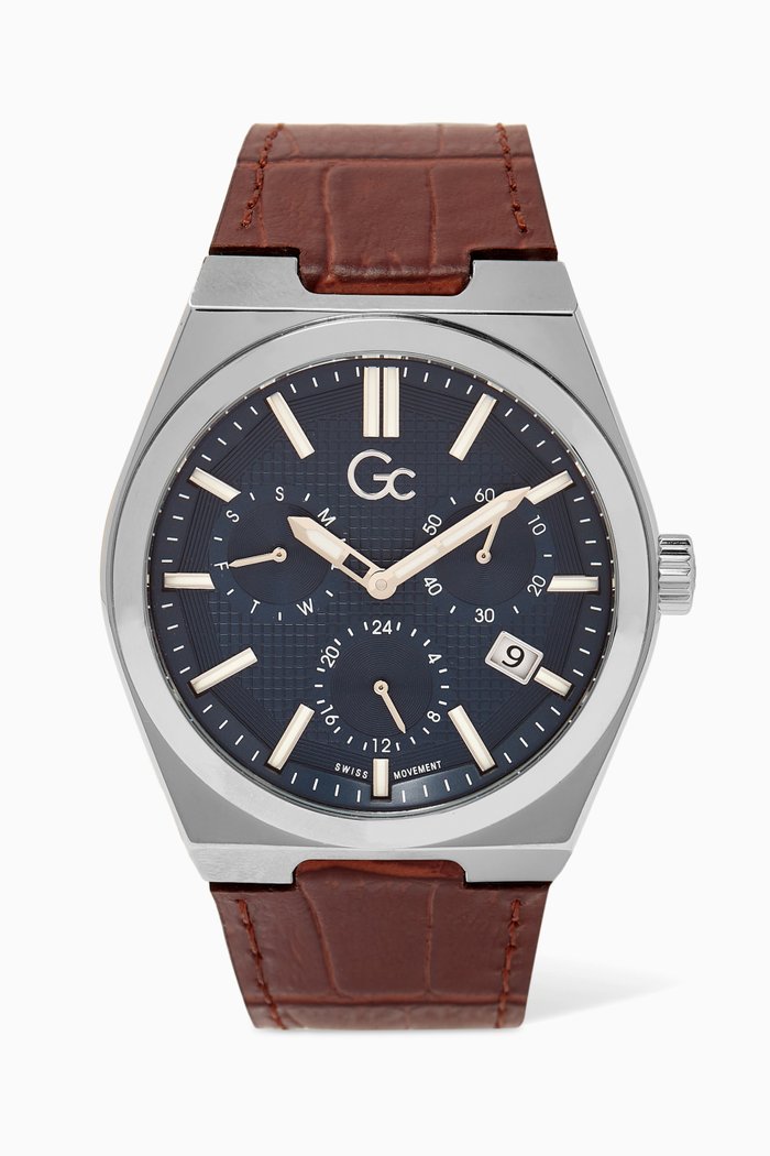 

Prodigy Chronograph Leather Watch, 44mm, Blue