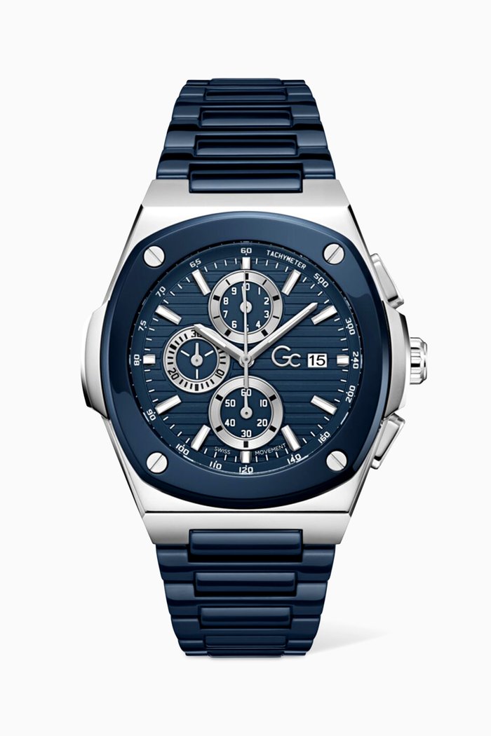 

Coussin Shape Quartz Watch, 44mm, Blue