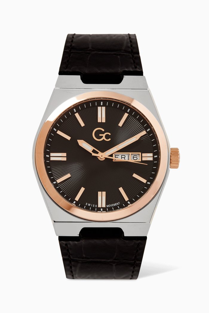 

Prodigy Quartz Leather Watch, 42mm, Black