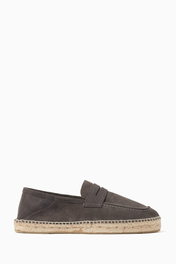 

Loafers Espadrilles in Suede, Grey