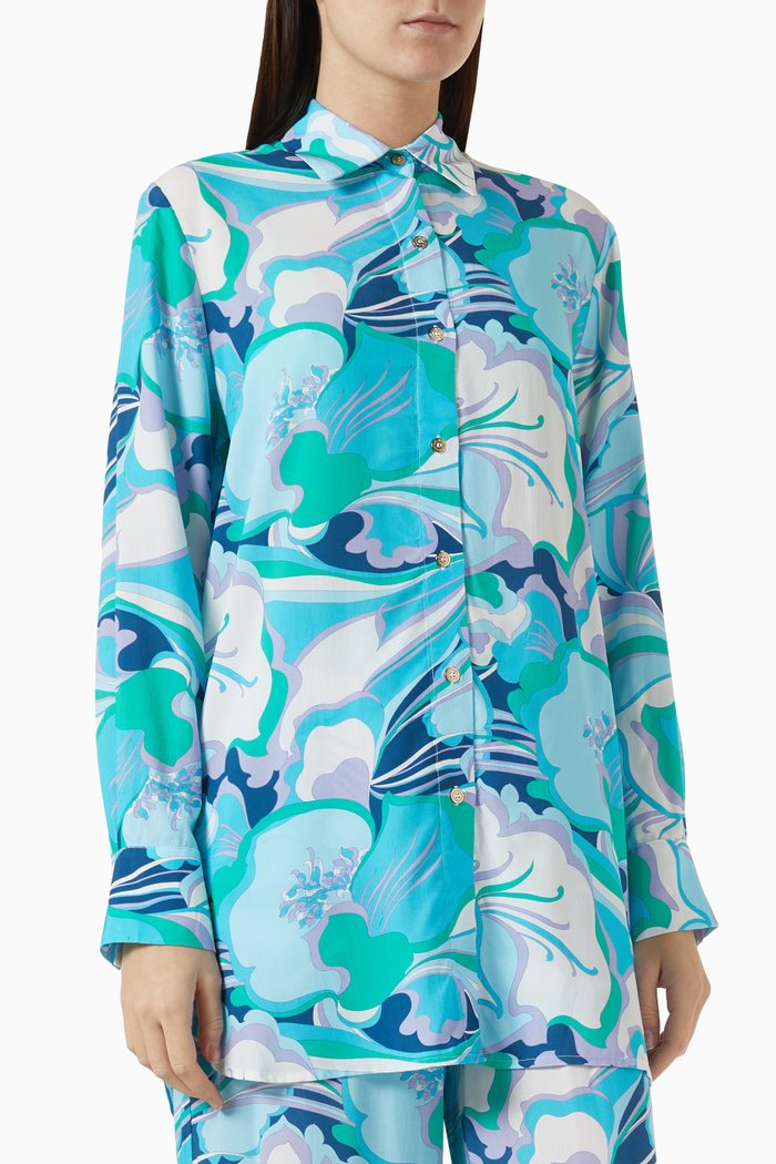 

Paige Wrap Mini Dress in Cotton-linen, Blue