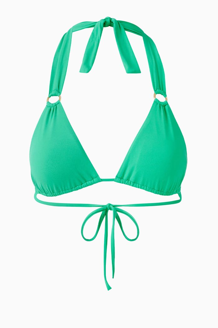 

Caracas Bikini Top in Stretch Nylon, Green