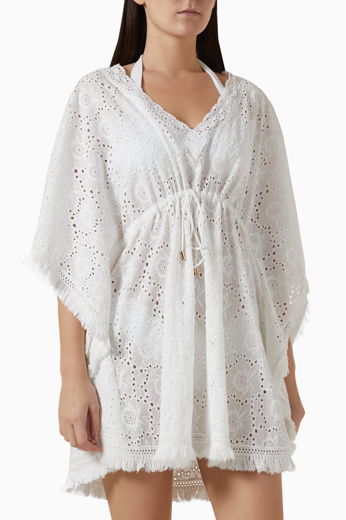 

Ivy Off-shoulder Dress in Rayon, White