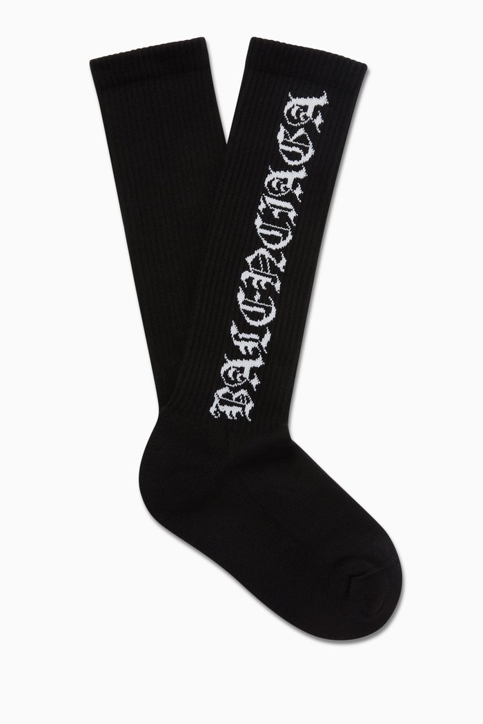Gothic Tennis Socks, Black