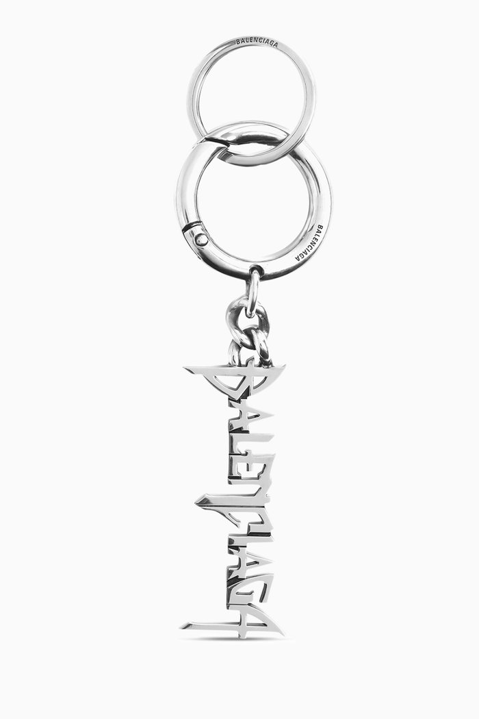 

Typo Metal Keychain in Metal, Silver