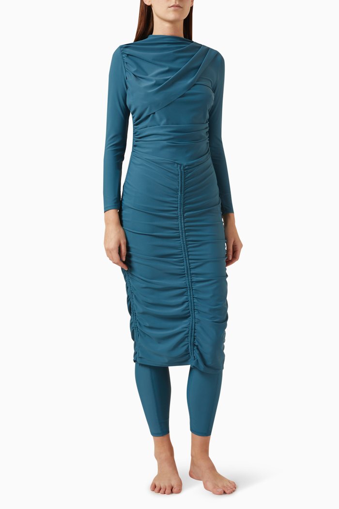 

Isla Swim Dress in Stretch-nylon, Blue