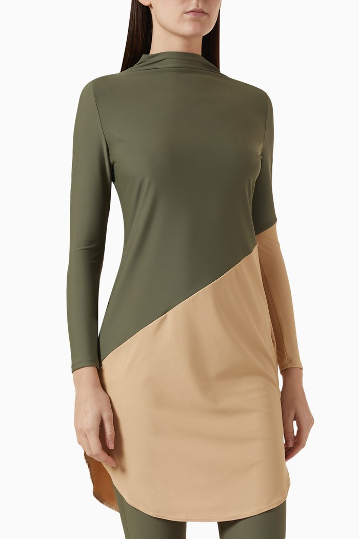 Maya Swim Dress in Stretch-nylon, Multicolour