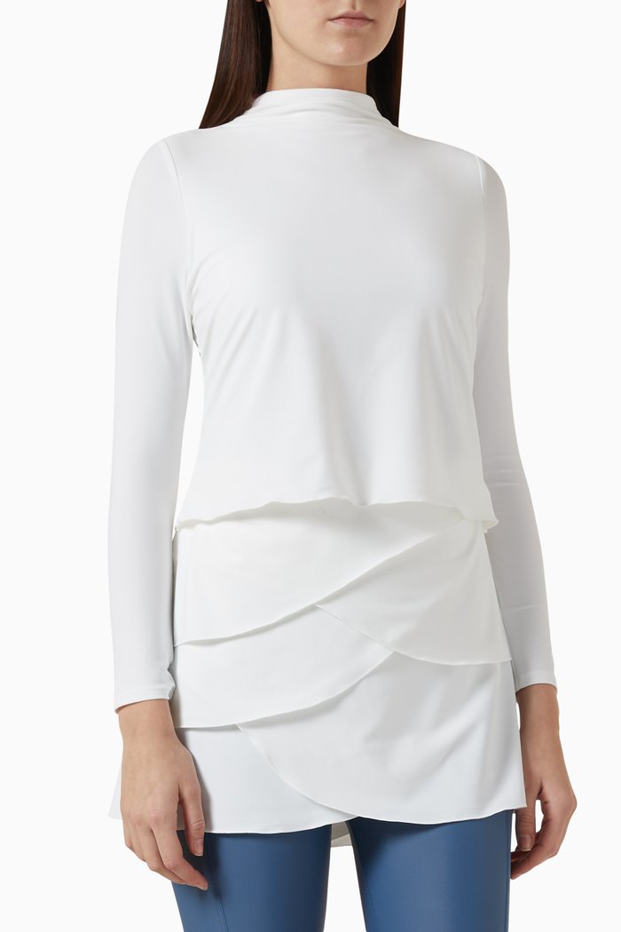 Lula Swim Dress in Stretch-nylon, White