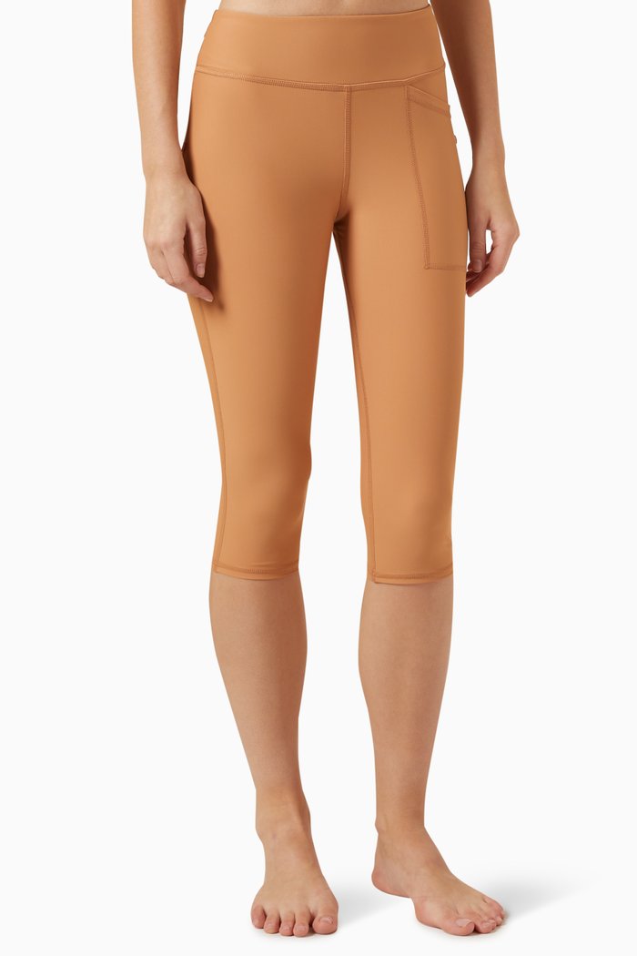 

Capri Swim Tights in Stretch-nylon, Brown