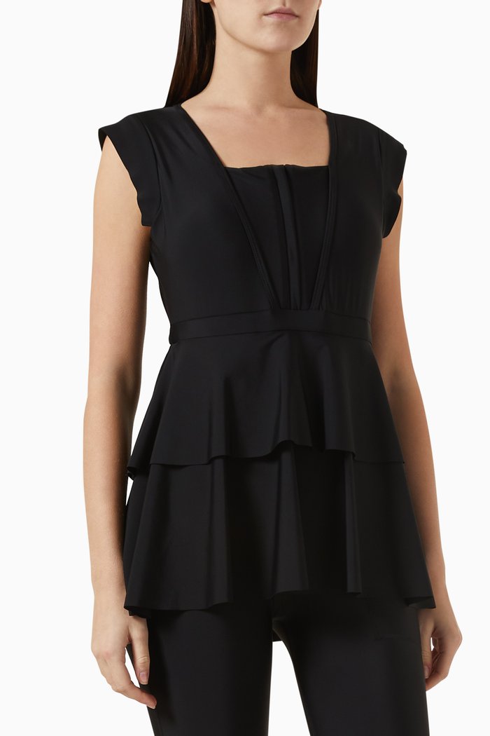 

Serena Midi Swimsuit in Stretch-nylon, Black