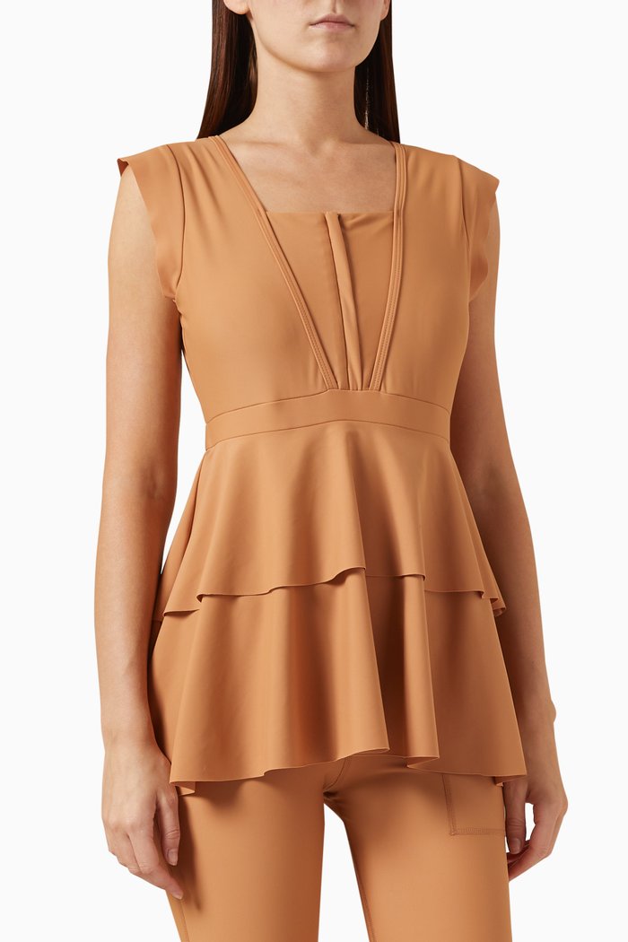 

Serena Midi Swimsuit in Stretch-nylon, Brown