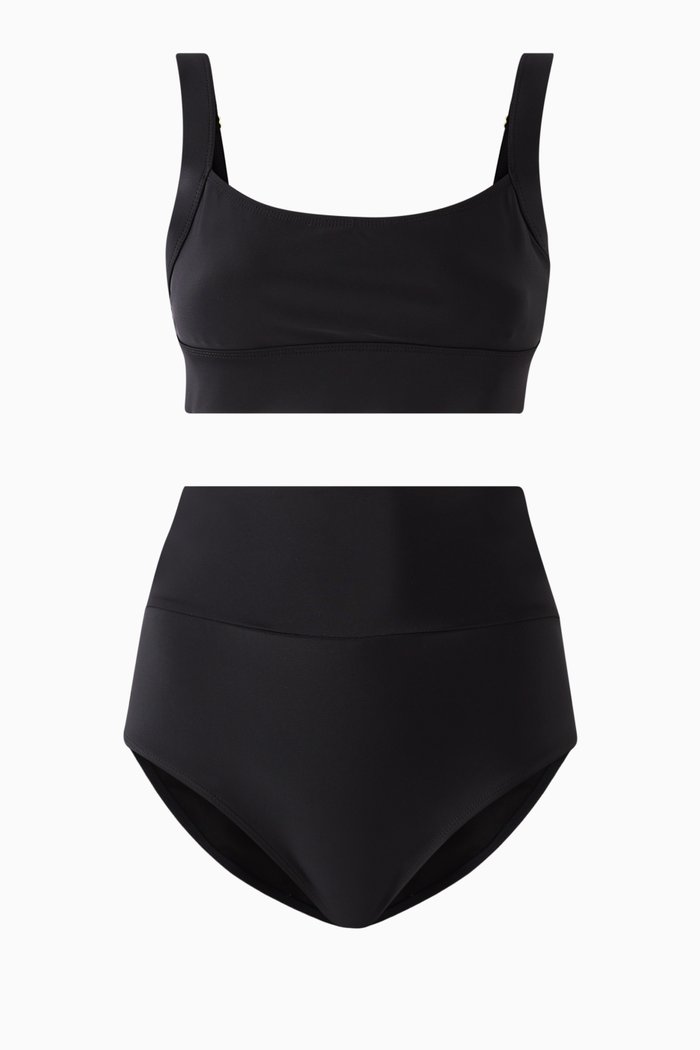 

High-waist Bikini Set in Stretch-nylon, Black